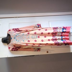 Printed Lightweight Open Side Slit Top